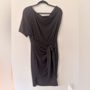 Elegant One Shoulder Black Dress